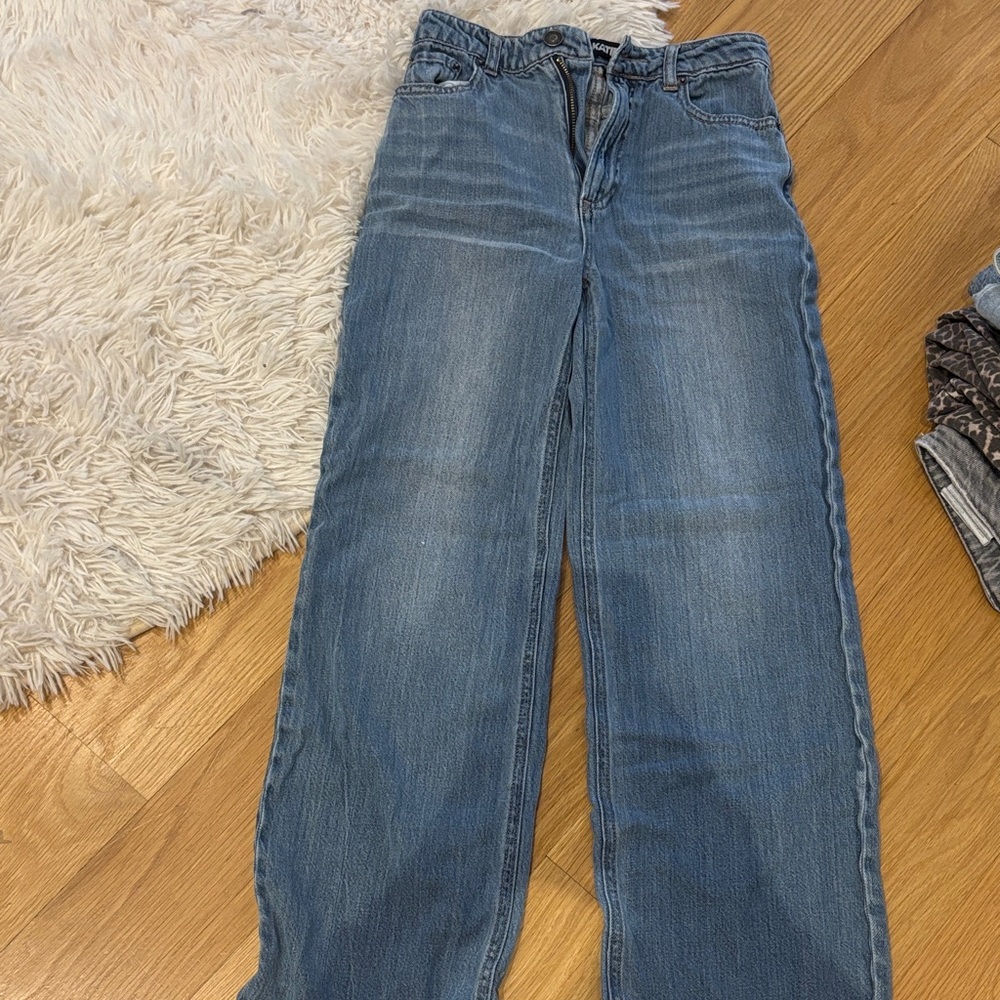 Katie J NYC Women's Straight Leg Blue Jeans